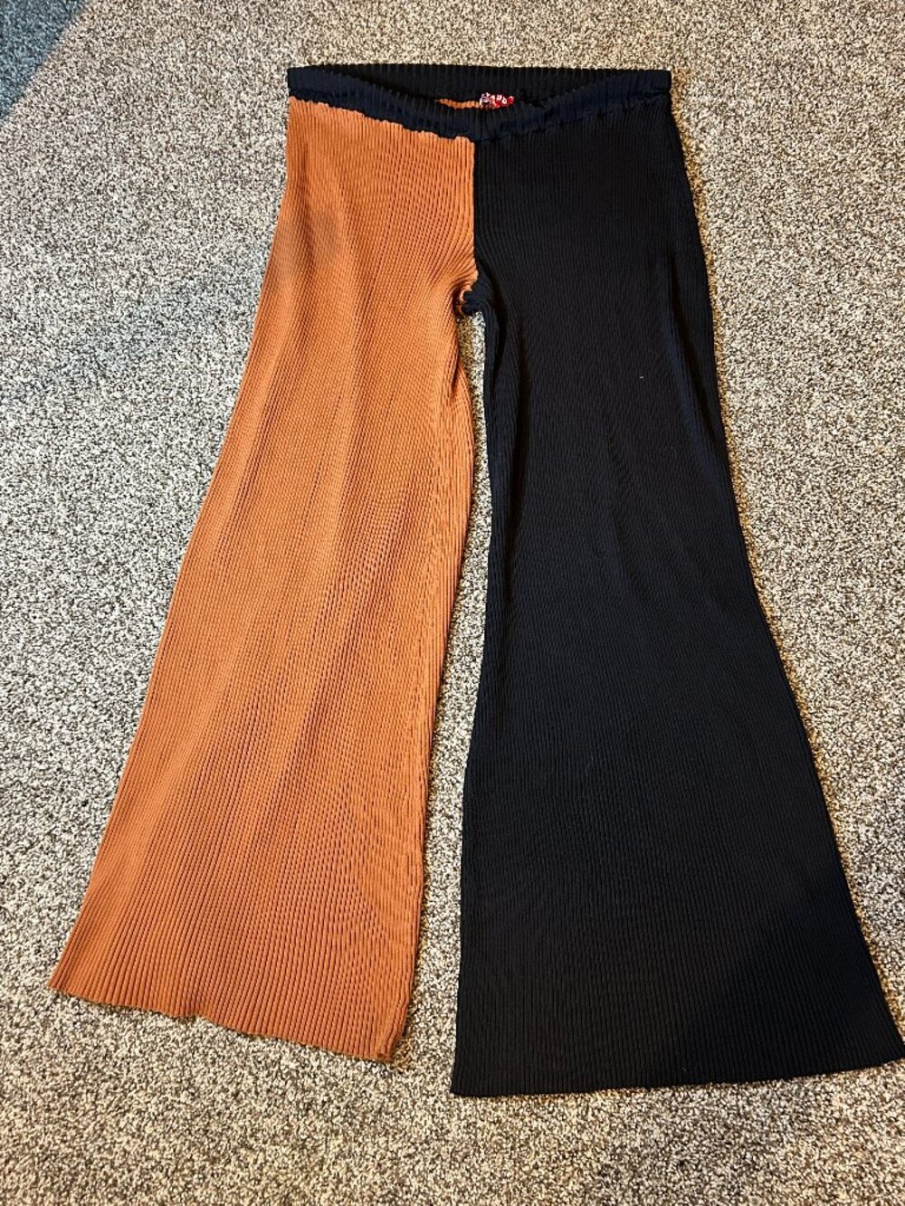 STAUD Ribbed Two-Tone Knit Pants - SZ xl
